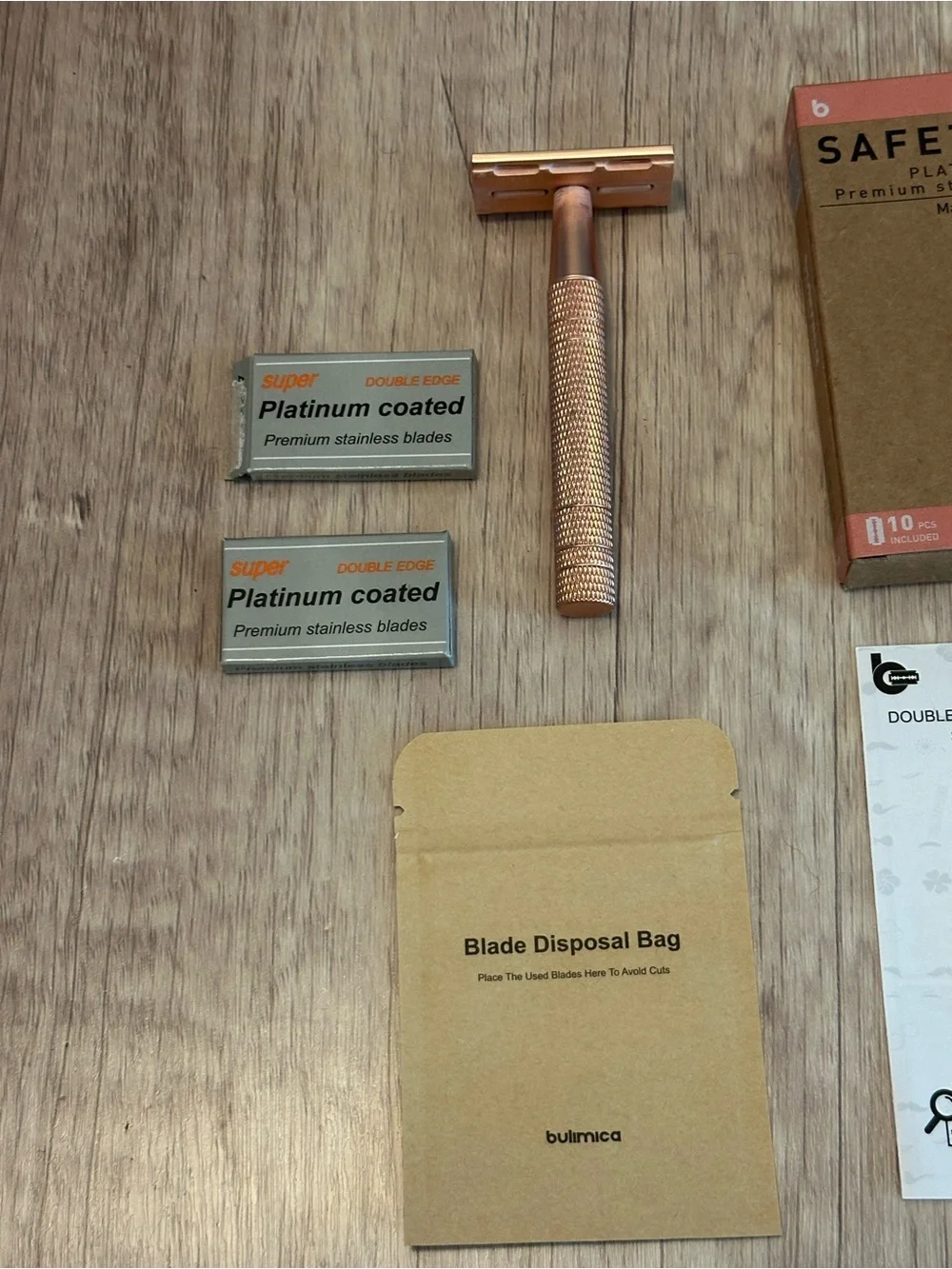 Rose Gold Doule Edge Safety Razor. Unisex.